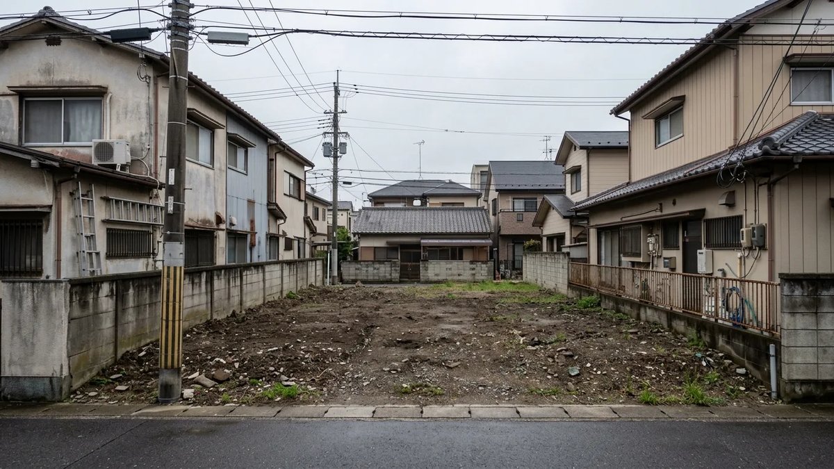 建物が解体されたあとの更地
