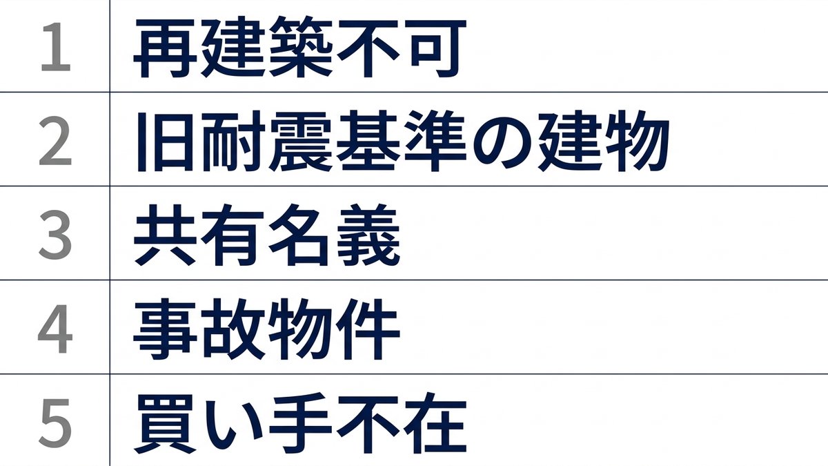相続した実家が売れない五つの型の一覧